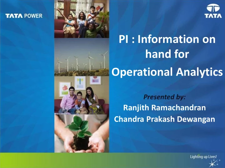 pi information on hand for operational analytics