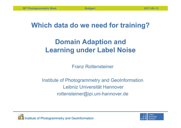 which data do we need for training domain adaption and