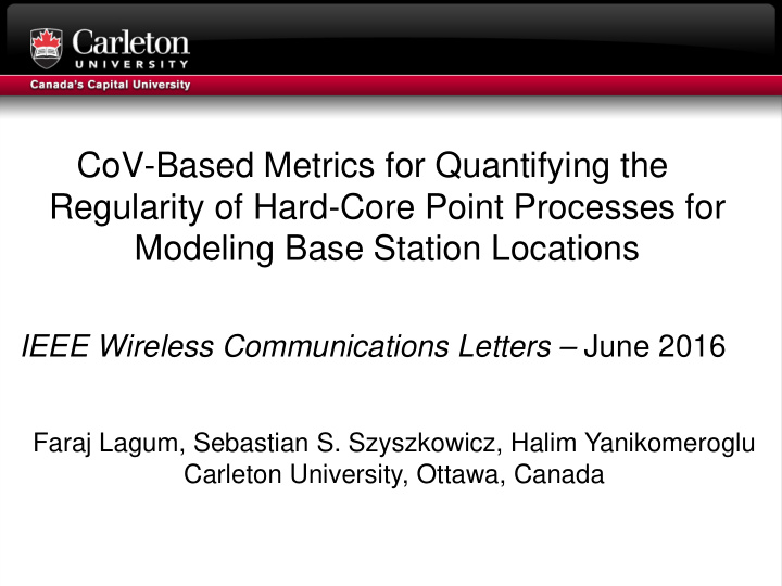 cov based metrics for quantifying the regularity of hard