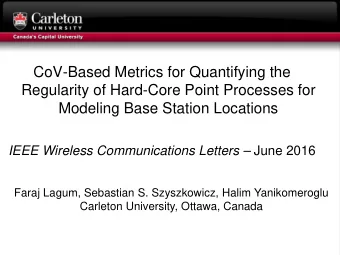 CoV-Based Metrics for Quantifying the  Regularity of Hard-Core Point Processes for  Modeling Base