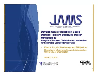 Development of Reliability  Development of Reliability-  -Based  Based  Damage Tolerant Structural