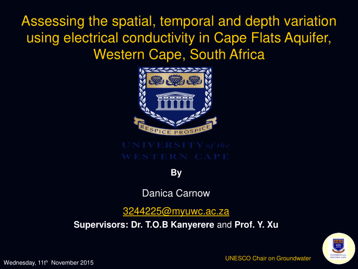assessing the spatial temporal and depth variation