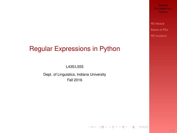 regular expressions in python