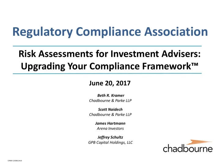 regulatory compliance association
