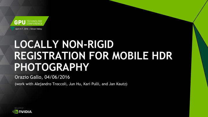 registration for mobile hdr