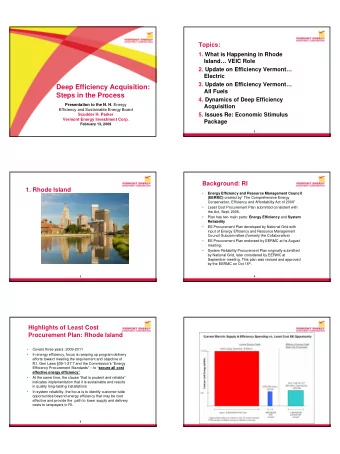Deep Efficiency Acquisition:  All Fuels  Steps in the Process  4. Dynamics of Deep Efficiency