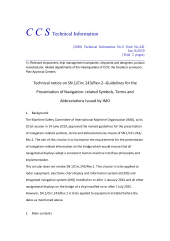 This circular consists of two annexes:  (1) Annex 1 is the guidelines for the presentation of