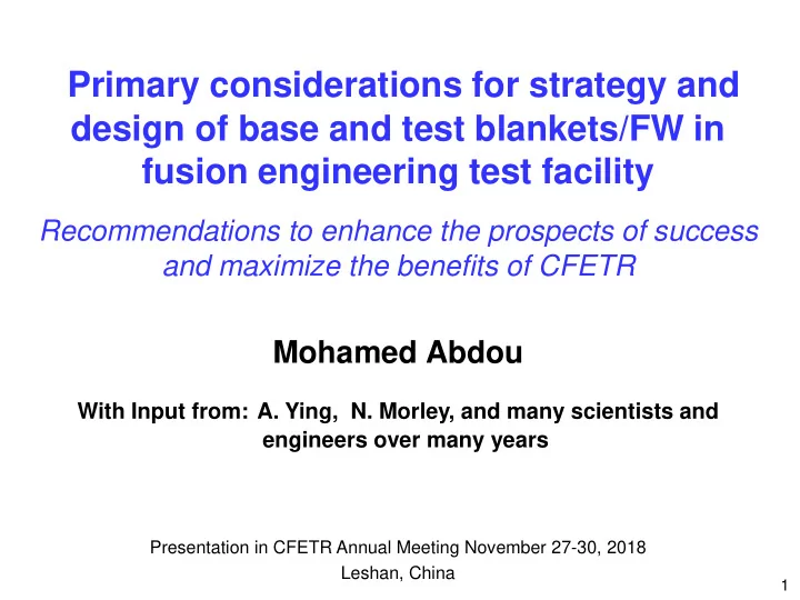 primary considerations for strategy and design of base