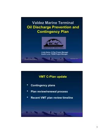 Best Available  Technology  SUPPLEMENTAL  INFORMATION  VMT C-Plan  Components  4 Plan