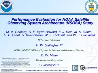 NSOSA  NSOSA  Performance Evaluation for NOAA Satellite  Observing System Architecture (NSOSA)