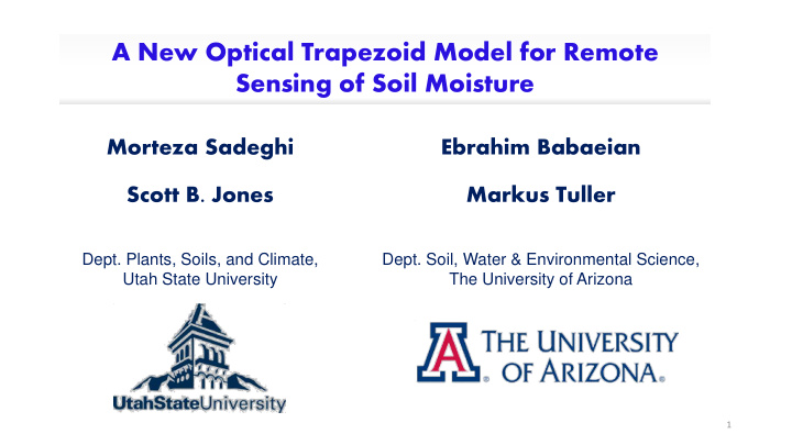 a new optical trapezoid model for remote sensing of soil