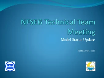 Model Status Update  February 03, 2016  Agenda  Land Surface Elevation Updates  Baseflows