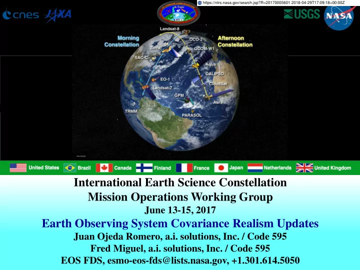 international earth science constellation mission