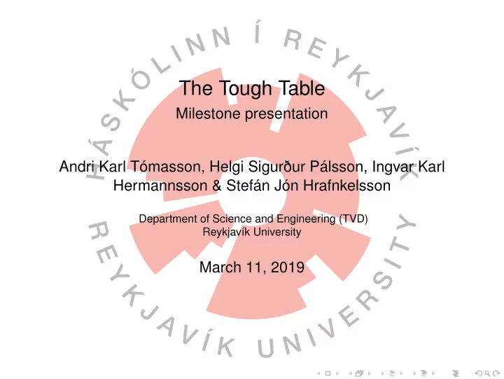 the tough table