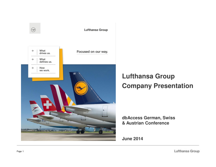 lufthansa group company presentation