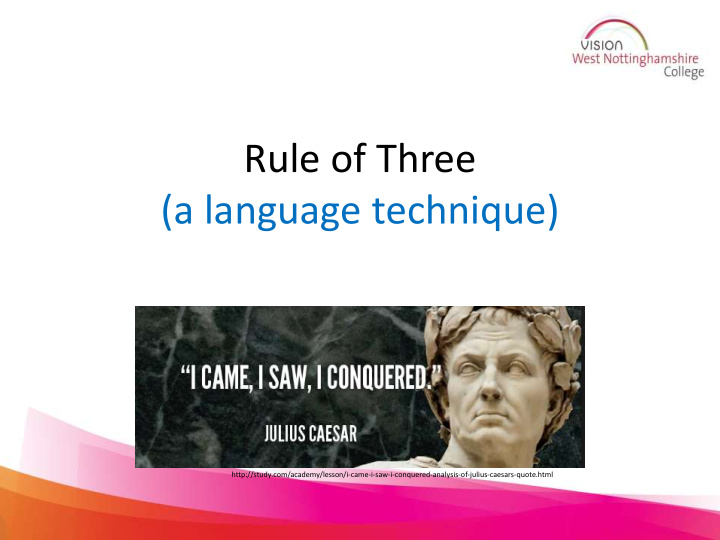 rule of three a language technique