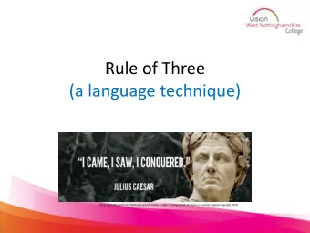 Rule of Three  (a language technique)