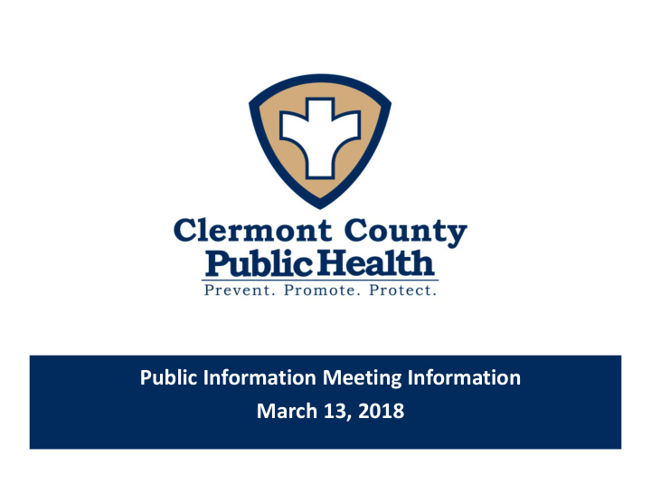 public information meeting information march 13 2018