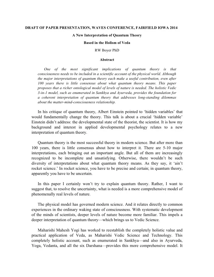 in his critique of quantum theory albert einstein pointed