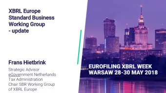 - update  Frans Hie  ietbrink  Strategic Advisor  eGovernment Netherlands  Tax Administration