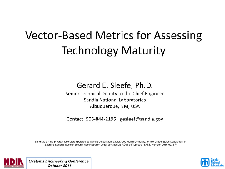 vector based metrics for assessing