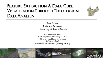 V ISUALIZATION (TDAV)  study of approaches to EXTRACT structure  from NOISY or COMPLEX data and