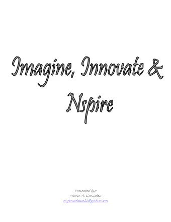 Presented by:  Marco A. Gonzalez  mgonzalez321@yahoo.com The  spire keypad  Click  Button  The