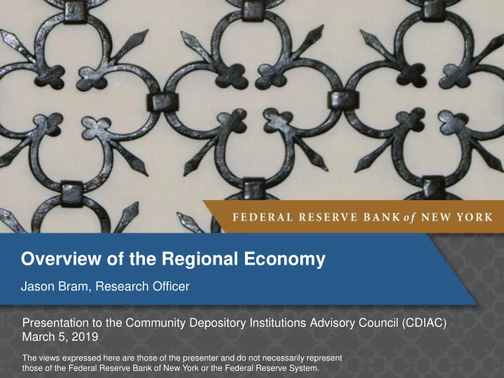 overview of the regional economy