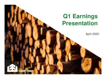 Q1 Earnings  Presentation  April 2020  2 General: This presentation and comments associated with it