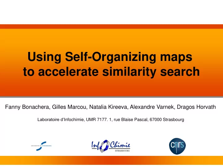 to accelerate similarity search