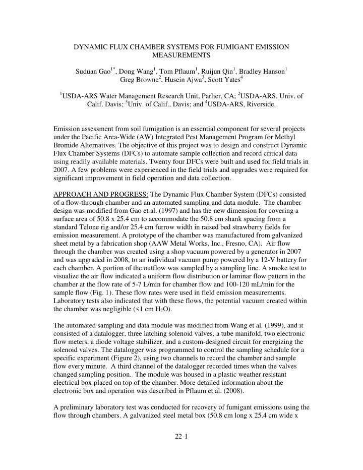 dynamic flux chamber systems for fumigant emission