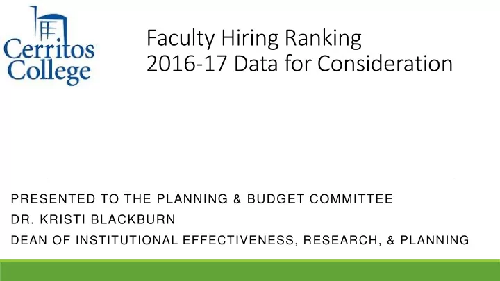 2016 17 data for consideration