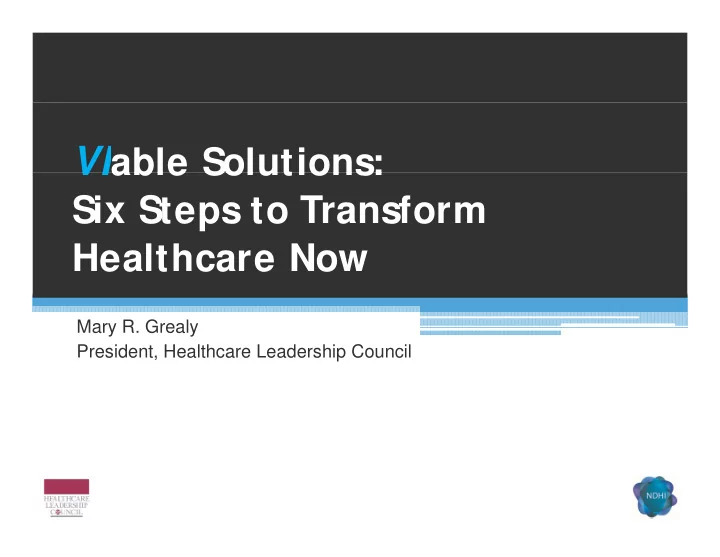 the healthcare leadership council