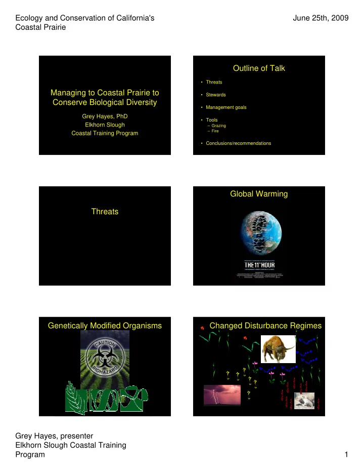 outline of talk