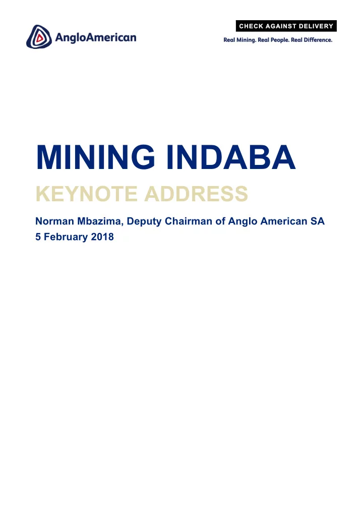 mining indaba