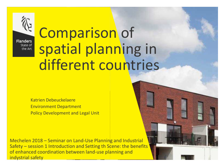 comparison of spatial planning in different countries