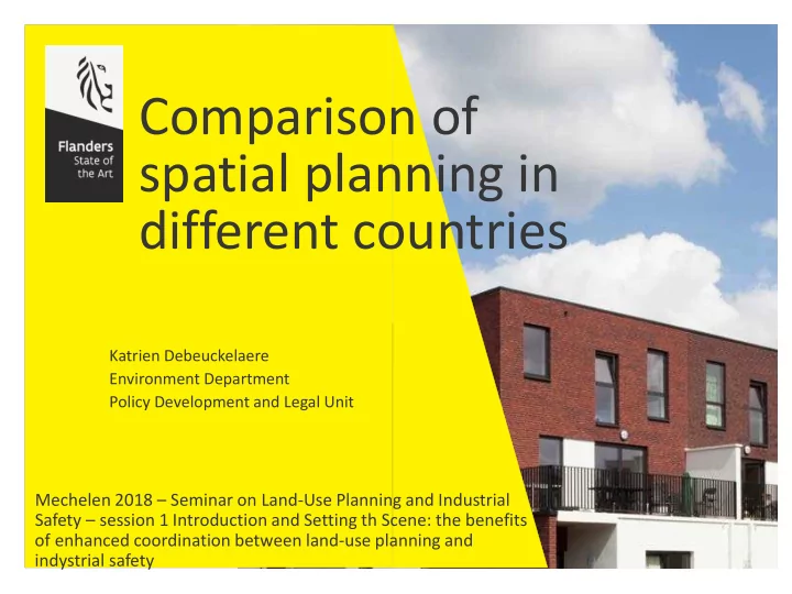 comparison of spatial planning in different countries