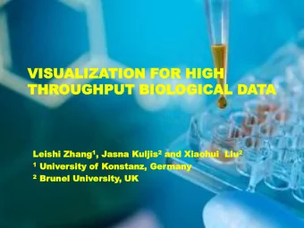 THR  THROU  OUGH  GHPUT  PUT BIOL  BIOLOG  OGICAL  ICAL DATA  Leishi  ishi Zha Zhang 1 ,  , Jasn