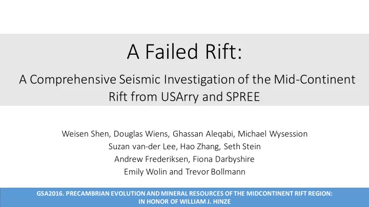 a failed rift