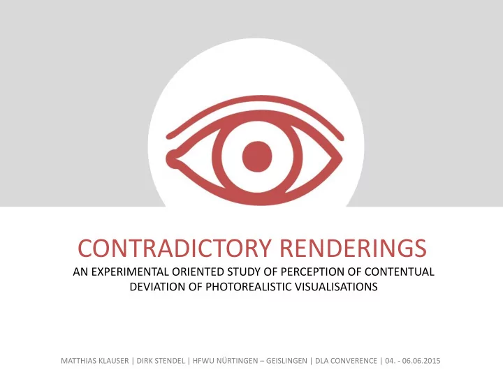 contradictory renderings
