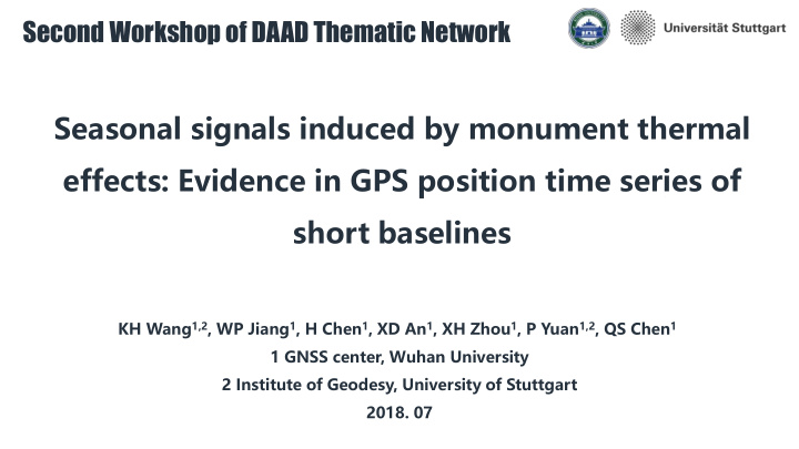 seasonal signals induced by monument thermal effects