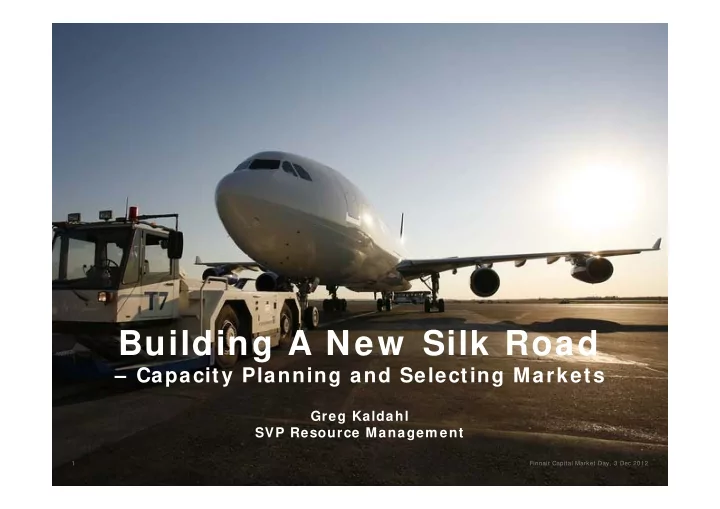 building a new silk road