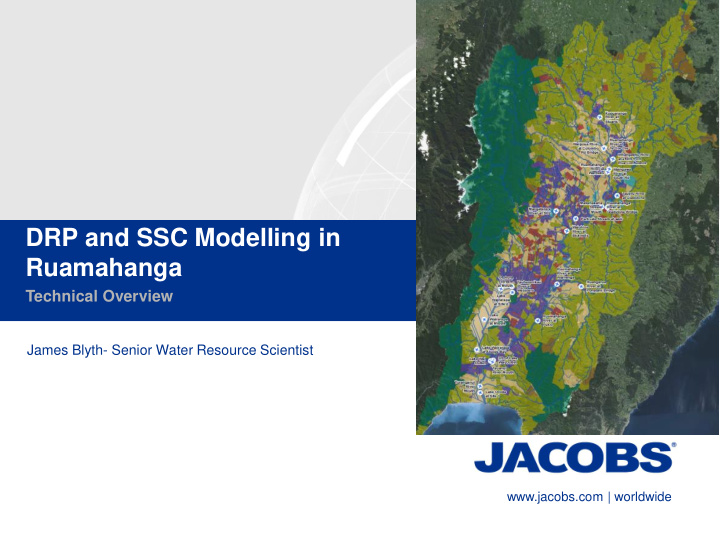 drp and ssc modelling in ruamahanga