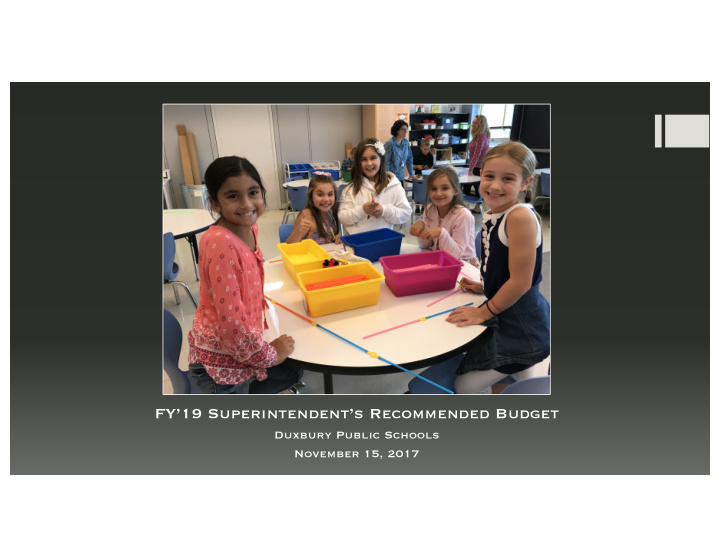fy 19 superintendent s recommended budget