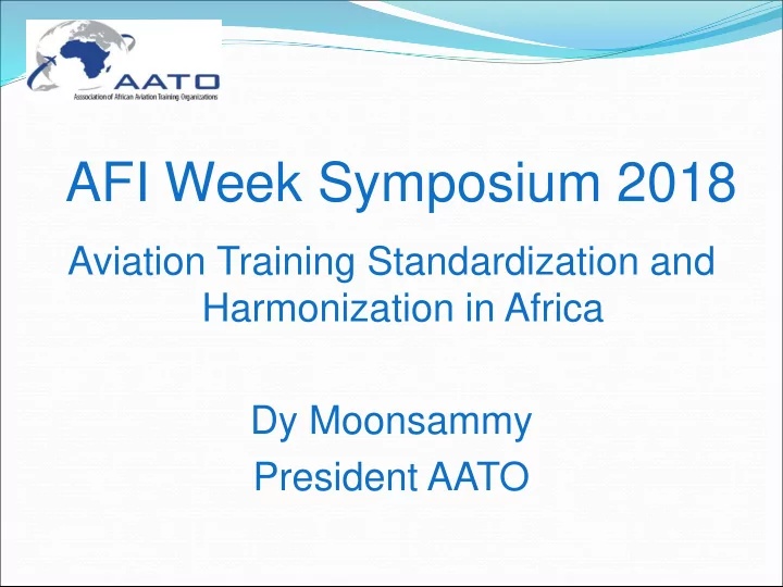 afi week symposium 2018