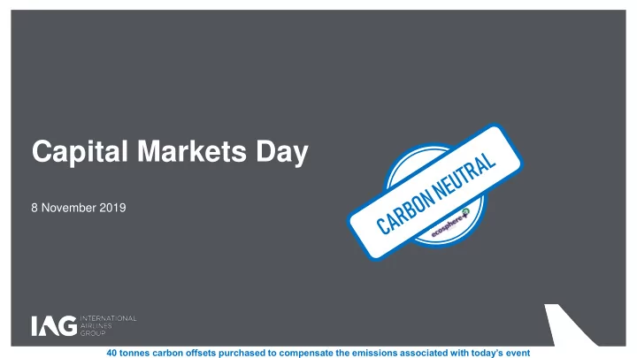 capital markets day