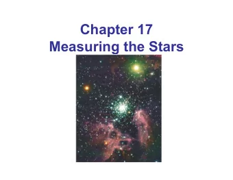 Chapter 17  Measuring the Stars  Units of Chapter 17  17.1 The Solar Neighborhood  XXNaming the