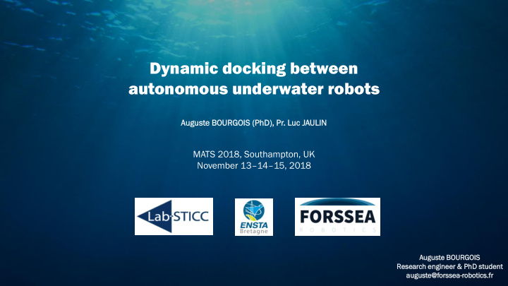 autonomous underwater robots