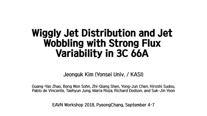 wiggly jet distribution and jet