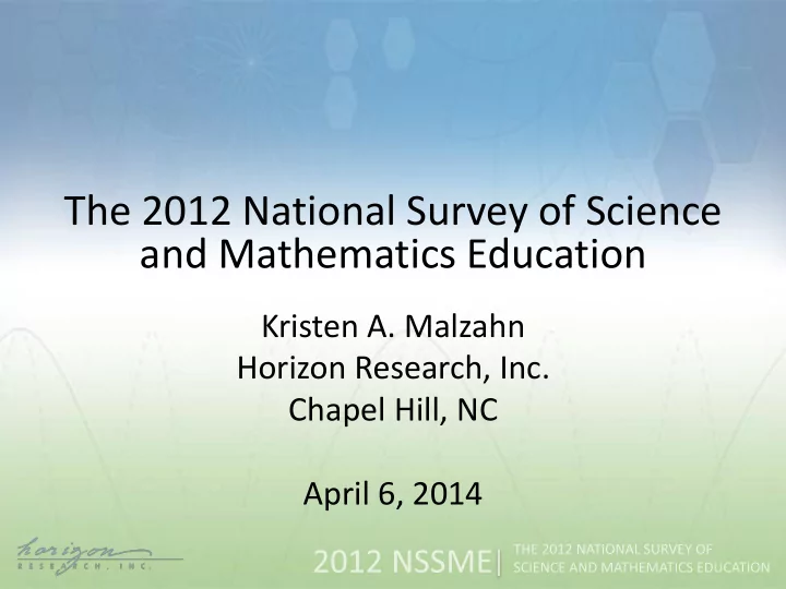 and mathematics education